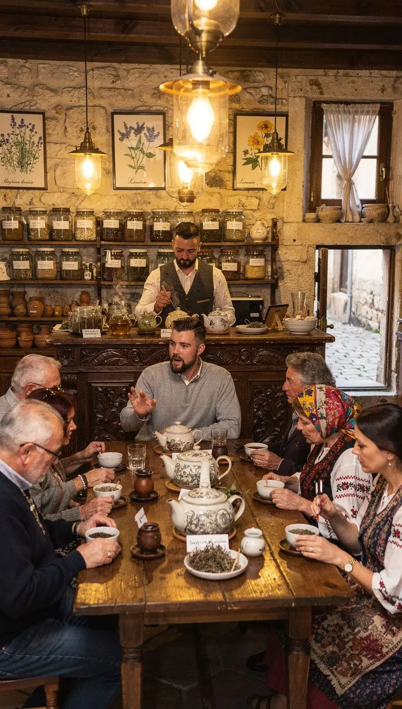 Ritual pripreme čaja uz mirisne začine i tople žlice od drva.