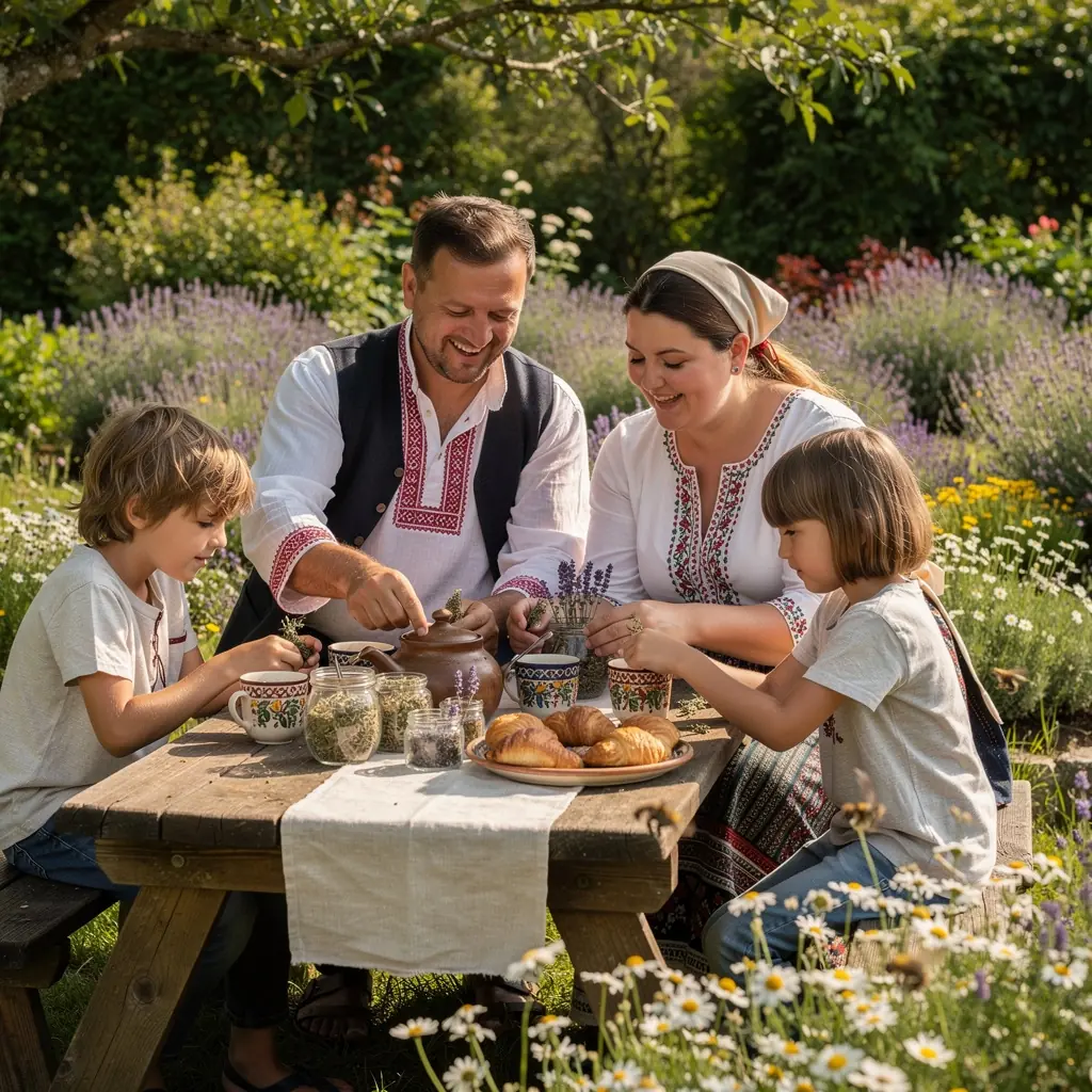 Čajna ceremonija s prijateljima uz svjetlo svijeća i opuštajuću glazbu.